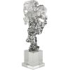 imageDeco 79 Glass Abstract Handmade Decorative Sculpture Freeform Home Decor Statue with Clear Square Base Accent Figurine 8quot x 5quot x 18quot Clear8 x 4 x 15