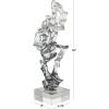imageDeco 79 Glass Abstract Handmade Decorative Sculpture Freeform Home Decor Statue with Clear Square Base Accent Figurine 8quot x 5quot x 18quot Clear8 x 5 x 18