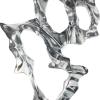 imageDeco 79 Glass Abstract Handmade Decorative Sculpture Freeform Home Decor Statue with Clear Square Base Accent Figurine 8quot x 5quot x 18quot Clear8 x 5 x 18