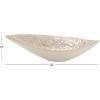 imageDeco 79 Mother of Pearl Shell Living Room Decor Tray Oval Serving Tray 22quot x 6quot x 10quot White