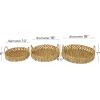 imageDeco 79 Seagrass Handmade Living Room Decor Tray Woven Ottoman Tray with Handles Set of 3 Serving Tray 19quot 16quot 14quot W Brown186