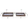 imageDeco 79 Wood Living Room Decor Tray Ottoman Tray with Tile Patterns Set of 2 Serving Tray 23quot 19quotW Brown