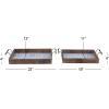 imageDeco 79 Wood Living Room Decor Tray Ottoman Tray with Tile Patterns Set of 2 Serving Tray 23quot 19quotW Brown