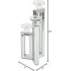 imageDeco 79 Wood Pillar 3 Plate Candle Holder with Mirrored Accents 7quot x 7quot x 21quot Silver