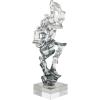 imageDeco 79 Glass Abstract Handmade Decorative Sculpture Freeform Home Decor Statue with Clear Square Base Accent Figurine 8quot x 5quot x 18quot Clear8 x 5 x 18