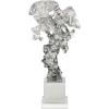 imageDeco 79 Glass Abstract Handmade Decorative Sculpture Freeform Home Decor Statue with Clear Square Base Accent Figurine 8quot x 5quot x 18quot Clear8 x 4 x 15