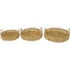 imageDeco 79 Seagrass Handmade Living Room Decor Tray Woven Ottoman Tray with Handles Set of 3 Serving Tray 19quot 16quot 14quot W Brown186