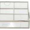 imageCosmoLiving by Cosmopolitan Glass Decorative Jewelry Box Jewelry Organizer with Clear Glass Jewelry Holder 9quot x 6quot x 2quot GoldSilver