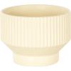 imageDeco 79 Ceramic Indoor Outdoor Planter Wide Small Planter Pot with Linear Grooves and Tapered Bases Set of 3 Planters 10quot 8quot 7quotW CreamCream
