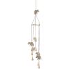 imageDeco 79 Metal Elephant Indoor Outdoor Embellished Windchime with Glass Beads and Cone Bells 5quot x 5quot x 39quot Gold