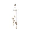 imageDeco 79 Metal Elephant Indoor Outdoor Embellished Windchime with Glass Beads and Cone Bells 5quot x 5quot x 39quot Gold