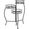 imageDeco 79 Metal Starburst Indoor Outdoor Plantstand Indoor Outdoor 3 Tier Plant Shelf Plant Stand 18quot x 19quot x 22quot Black
