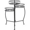 imageDeco 79 Metal Starburst Indoor Outdoor Plantstand Indoor Outdoor 3 Tier Plant Shelf Plant Stand 18quot x 19quot x 22quot Black