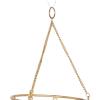 imageDeco 79 Metal Sun Stars Windchime with Glass Beads and Cone Bells 7quot x 7quot x 26quot GoldGold