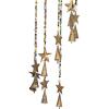 imageDeco 79 Metal Sun Stars Windchime with Glass Beads and Cone Bells 7quot x 7quot x 26quot GoldGold