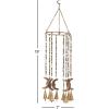 imageDeco 79 Metal Sun Stars Windchime with Glass Beads and Cone Bells 7quot x 7quot x 26quot GoldGold
