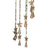 imageDeco 79 Metal Sun Stars Windchime with Glass Beads and Cone Bells 7quot x 7quot x 26quot GoldGold