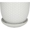 imageDeco 79 Modern Porcelain Set of 3 Planters 8quot 6quot 5quotH White