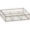 imageCosmoLiving by Cosmopolitan Glass Decorative Jewelry Box Jewelry Organizer with Clear Glass Jewelry Holder 9quot x 6quot x 2quot GoldSilver