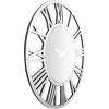 imageDeco 79 Glass Decorative Wall Clock Mirrored Wall Clock for Home Wall Clock for Room 40quot x 1quot x 40quot Silver