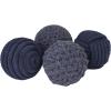 imageDeco 79 Jute Rope Handmade Decorative Ball Orbs ampamp Vase Filler with Varying Designs Set of 4 4quotW 4quotH BlueBlue