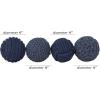 imageDeco 79 Jute Rope Handmade Decorative Ball Orbs ampamp Vase Filler with Varying Designs Set of 4 4quotW 4quotH BlueBlue