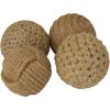 imageDeco 79 Jute Rope Handmade Decorative Ball Orbs ampamp Vase Filler with Varying Designs Set of 4 4quotW 4quotH BlueBrown