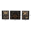 imageDeco 79 Metal Airplane Decorative Wall Clock Wall Clock for Home with Black Frame and Gold Illustrations Set of 3 Wall Clock for Room 29quot 20quot 20quot W Copper