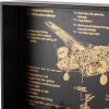 imageDeco 79 Metal Airplane Decorative Wall Clock Wall Clock for Home with Black Frame and Gold Illustrations Set of 3 Wall Clock for Room 29quot 20quot 20quot W Copper