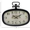 imageDeco 79 Metal Decorative Pocket Watch Style Wall Clock for Home and Room 18quot x 2quot x 16quot White