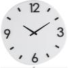 imageDeco 79 Wood Decorative Wall Clock Round Wall Clock for Home with Black Hands and Numbers Wall Clock for Room 24quot x 1quot x 23quot White