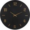 imageDeco 79 Wood Decorative for Home with Gold Hands and NumbersBlack