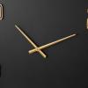 imageDeco 79 Wood Decorative for Home with Gold Hands and NumbersBlack