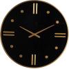 imageDeco 79 Wood Decorative for Home with Gold Hands and NumbersBlack
