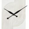 imageDeco 79 Wood Geometric Decorative Wall Clock Art Deco Inspired Line Art for Home with Black Accents Hanging Clock 30quot x 2quot x 31quot WhiteLARGE SIZE