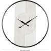 imageDeco 79 Wood Geometric Decorative Wall Clock Art Deco Inspired Line Art for Home with Black Accents Hanging Clock 30quot x 2quot x 31quot WhiteLARGE SIZE