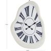 imageDeco 79 Wooden Decorative for Home with Roman NumeralsWhite