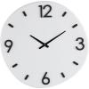 imageDeco 79 Wood Decorative Wall Clock Round Wall Clock for Home with Black Hands and Numbers Wall Clock for Room 24quot x 1quot x 23quot White