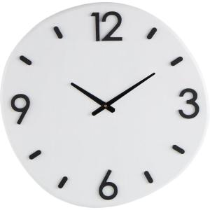 imageDeco 79 Wood Decorative Wall Clock Round Wall Clock for Home with Black Hands and Numbers Wall Clock for Room 24quot x 1quot x 23quot White