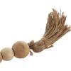 imageDeco 79 Marble Handmade Beaded Garland with Tassel Round Extra Long Orb Small Beads with Tassel with Knotted Brown Jute Beads with Tassel 44quot x 1quot x 1quot WhiteLight Brown
