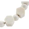 imageDeco 79 Marble Handmade Beaded Garland with Tassel Round Extra Long Orb Small Beads with Tassel with Knotted Brown Jute Beads with Tassel 44quot x 1quot x 1quot WhiteWhite