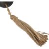 imageDeco 79 Marble Handmade Beaded Garland with Tassel Round Extra Long Orb Small Beads with Tassel with Knotted Brown Jute Beads with Tassel 44quot x 1quot x 1quot WhiteBlack