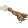 imageDeco 79 Marble Handmade Beaded Garland with Tassel Round Extra Long Orb Small Beads with Tassel with Knotted Brown Jute Beads with Tassel 44quot x 1quot x 1quot WhiteWhite