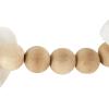 imageDeco 79 Marble Handmade Beaded Garland with Tassel Round Extra Long Orb Small Beads with Tassel with Knotted Brown Jute Beads with Tassel 44quot x 1quot x 1quot WhiteLight Brown