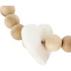 imageDeco 79 Marble Handmade Beaded Garland with Tassel Round Extra Long Orb Small Beads with Tassel with Knotted Brown Jute Beads with Tassel 44quot x 1quot x 1quot WhiteLight Brown