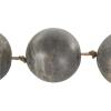 imageDeco 79 Marble Handmade Beaded Garland with Tassel Round Extra Long Orb Small Beads with Tassel with Knotted Brown Jute Beads with Tassel 44quot x 1quot x 1quot WhiteBlack