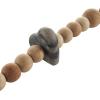 imageDeco 79 Marble Handmade Beaded Garland with Tassel Round Extra Long Orb Small Beads with Tassel with Knotted Brown Jute Beads with Tassel 44quot x 1quot x 1quot WhiteLight Brown