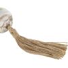 imageDeco 79 Marble Handmade Beaded Garland with Tassel Round Extra Long Orb Small Beads with Tassel with Knotted Brown Jute Beads with Tassel 44quot x 1quot x 1quot WhiteWhite