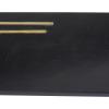 imageDeco 79 Marble Living Room Decor Tray Ottoman Tray with Gold Handles Set of 2 Serving Tray 22quot 18quotW Black