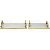 imageDeco 79 Marble Tray with Gold Handles Set of 2 16quot 13quotW White